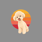 Golden Sunset Poodle Pal T-Shirt Cute Bichon Frise T-Shirt | Dog Lover Apparel