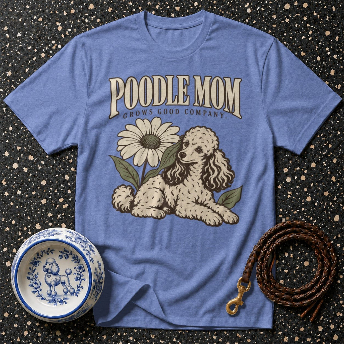 T-shirt Vintage Poodle Mom Floral T-Shirt Poodle Mom T-Shirt | Dog Lover Apparel