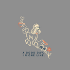 Good Day Poodle Line Art T-Shirt