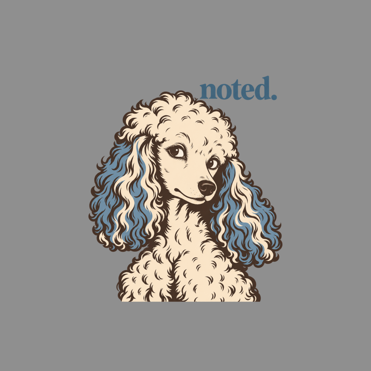T-shirt Noted Sassy Poodle T-Shirt Noted Poodle Graphic T-Shirt | Vintage Dog Tee