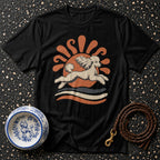 T-shirt Retro Sunshine Poodle T-Shirt Poodle Running T-Shirt | Retro Dog Graphic Tee