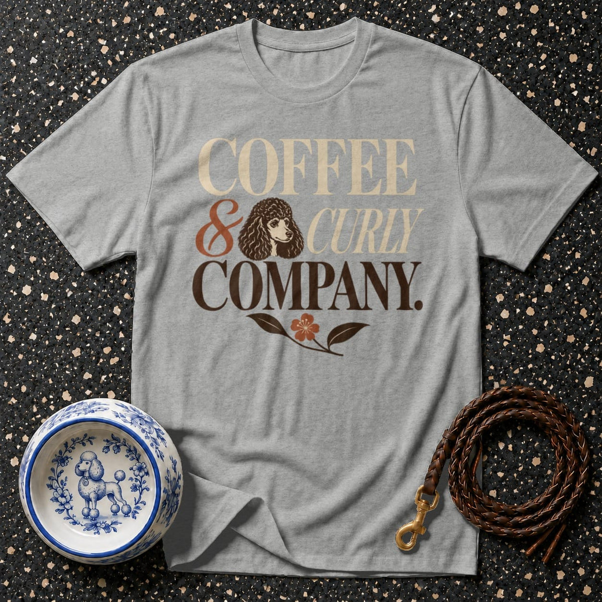 T-shirt Coffee & Curly Company T-Shirt Coffee & Curly T-Shirt | Poodle Lover Gift