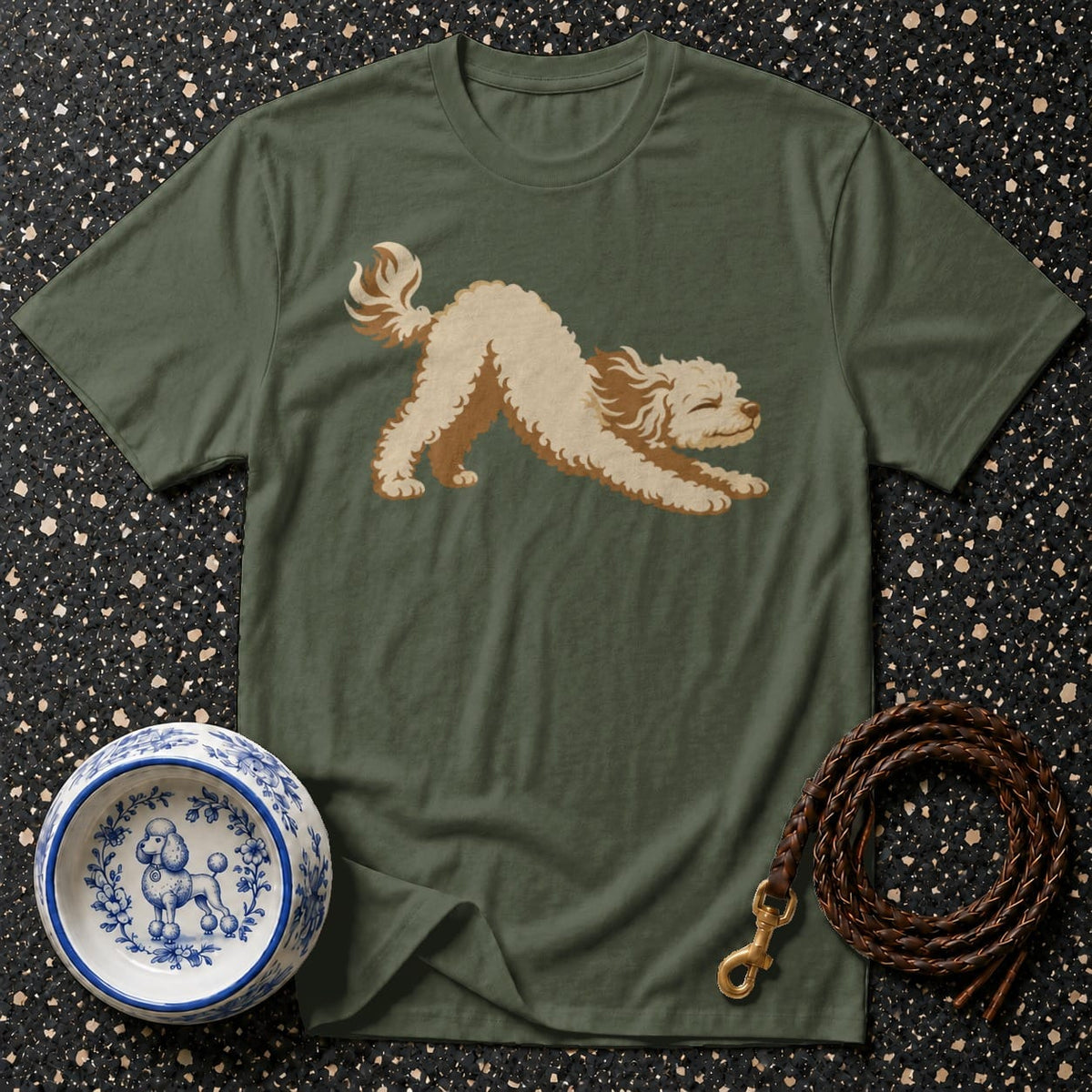 T-shirt Morning Stretch Poodle T-Shirt Playful Poodle T-Shirt | Premium Dog Apparel