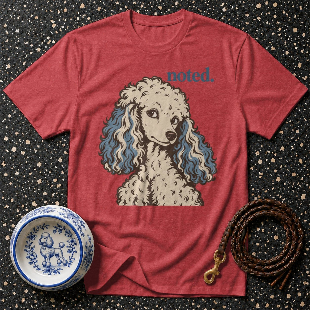 T-shirt Noted Sassy Poodle T-Shirt Noted Poodle Graphic T-Shirt | Vintage Dog Tee