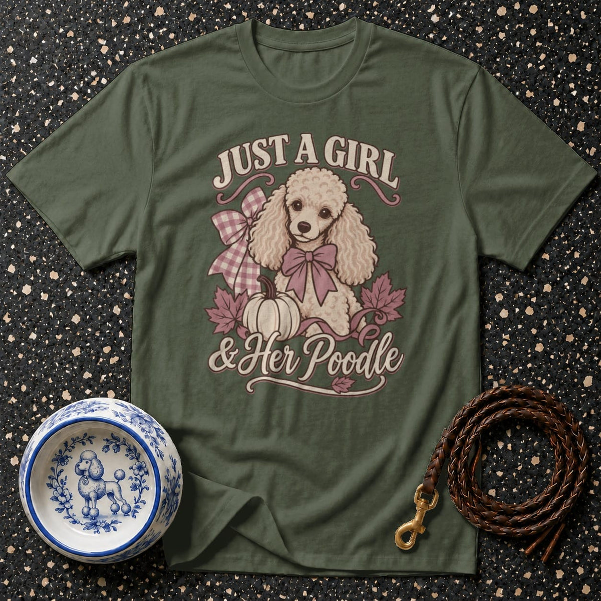 T-shirt Girl And Her Poodle T-Shirt Poodle Mom T-Shirt | Just a Girl & Her Poodle