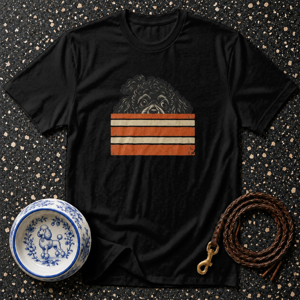 Retro Peeking Poodle T-Shirt