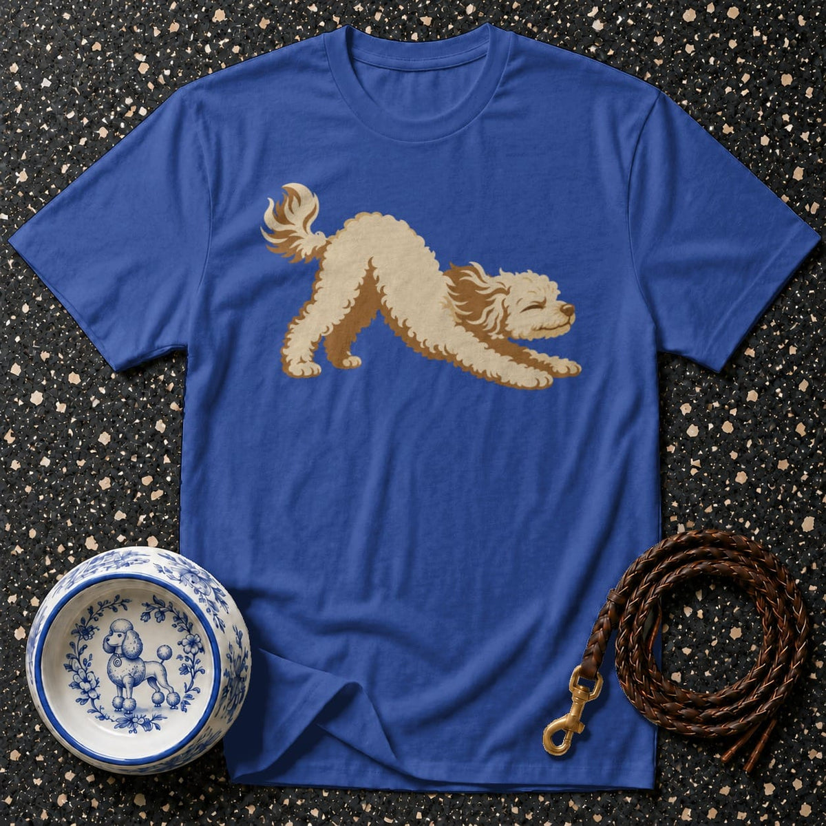 T-shirt Morning Stretch Poodle T-Shirt Playful Poodle T-Shirt | Premium Dog Apparel