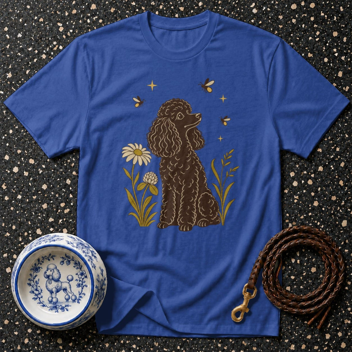 T-shirt Botanical Poodle Garden T-Shirt Poodle in Bloom T-Shirt | Premium Dog Apparel