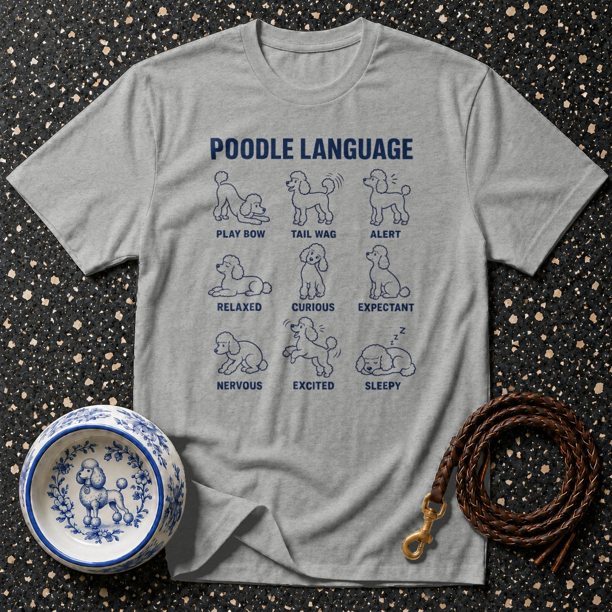 Grey t-shirt with "P