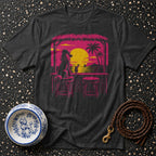 T-shirt Poodle Sunset Tiki Bar T-Shirt Sunset Poodle T-Shirt | Beach Vibes