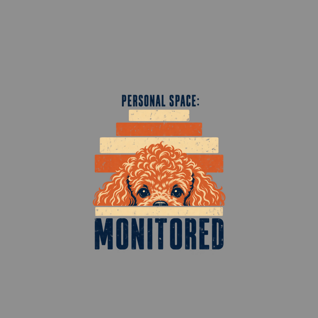 Personal Space Monitored Poodle T-Shirt