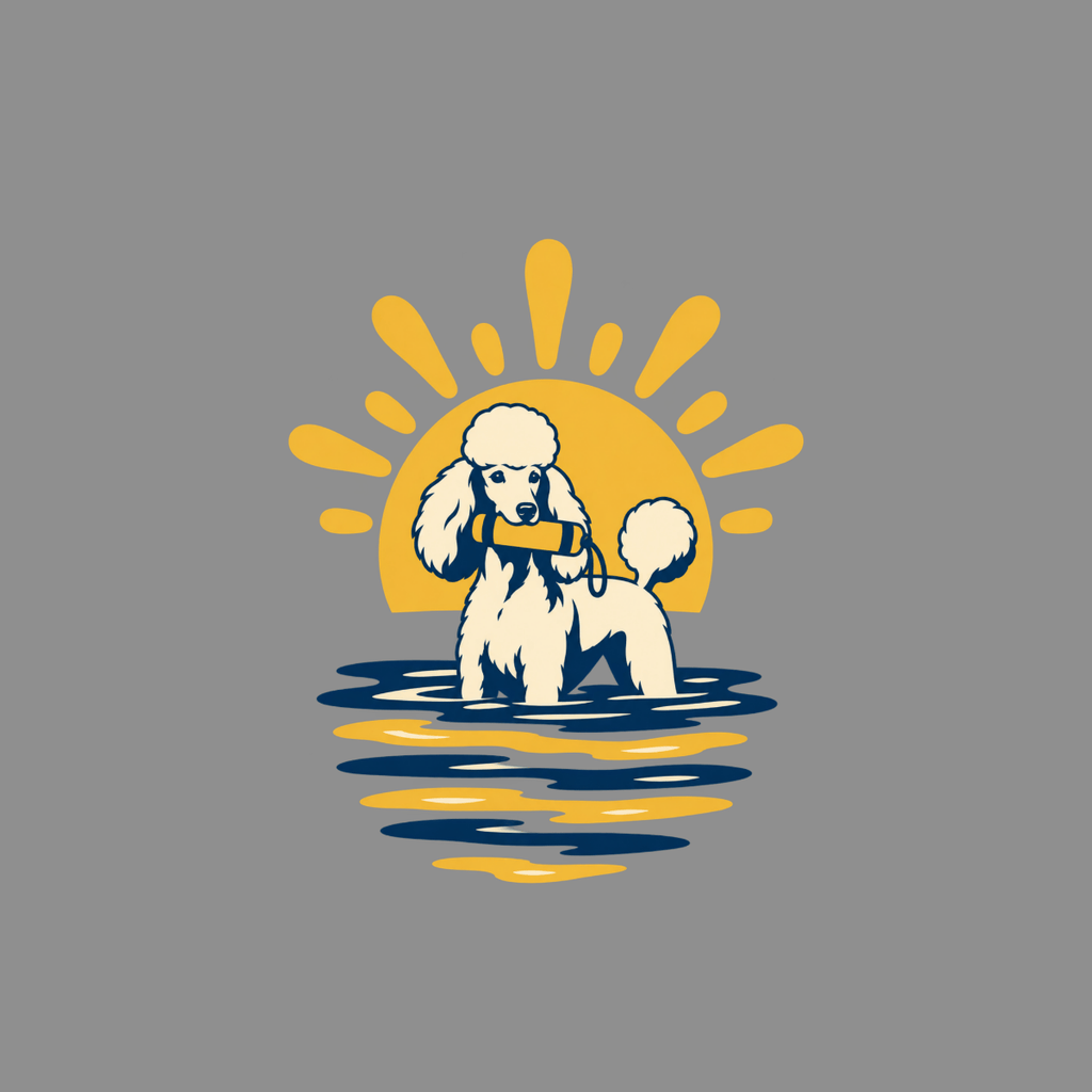 T-shirt Golden Hour Poodle T-Shirt Poodle Sunset T-Shirt | Cool Dog Apparel