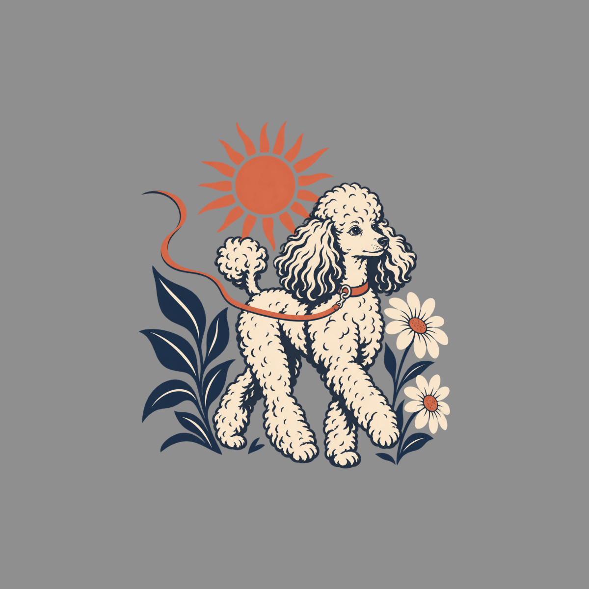 T-shirt Vintage Sunshine Poodle T-Shirt Vintage Poodle T-Shirt | Retro Dog Lover Apparel