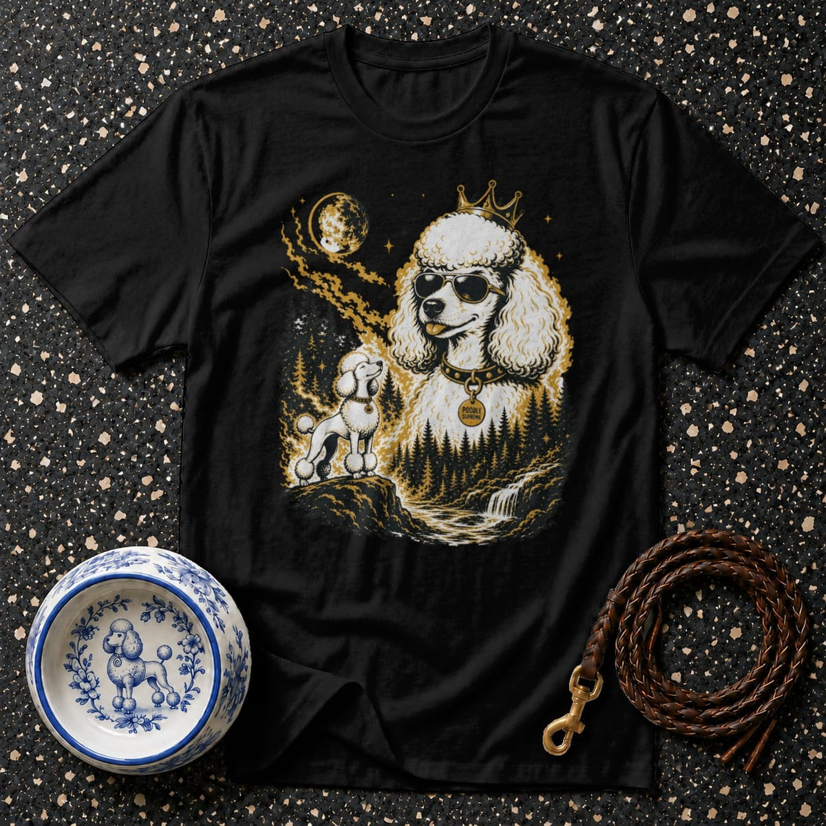 T-shirt Poodle Supreme Moon T-Shirt Poodle Supreme T-Shirt | Regal Canine Apparel