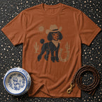 T-shirt Western Poodle Wanderer T-Shirt Cowboy Poodle T-Shirt | Premium Dog Apparel