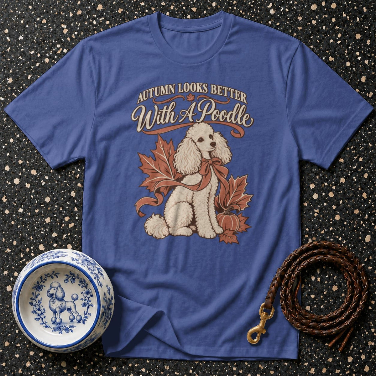 Autumn With A Poodle T-Shirt Autumn Poodle T-Shirt | Dog Lover Apparel