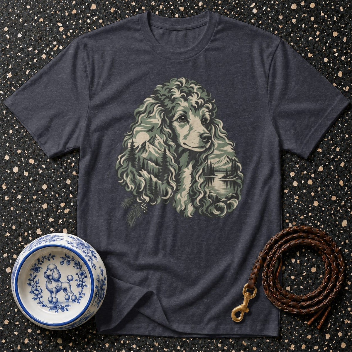 T-shirt Alpine Poodle Wilderness T-Shirt Poodle Landscape T-Shirt | Premium Dog Apparel