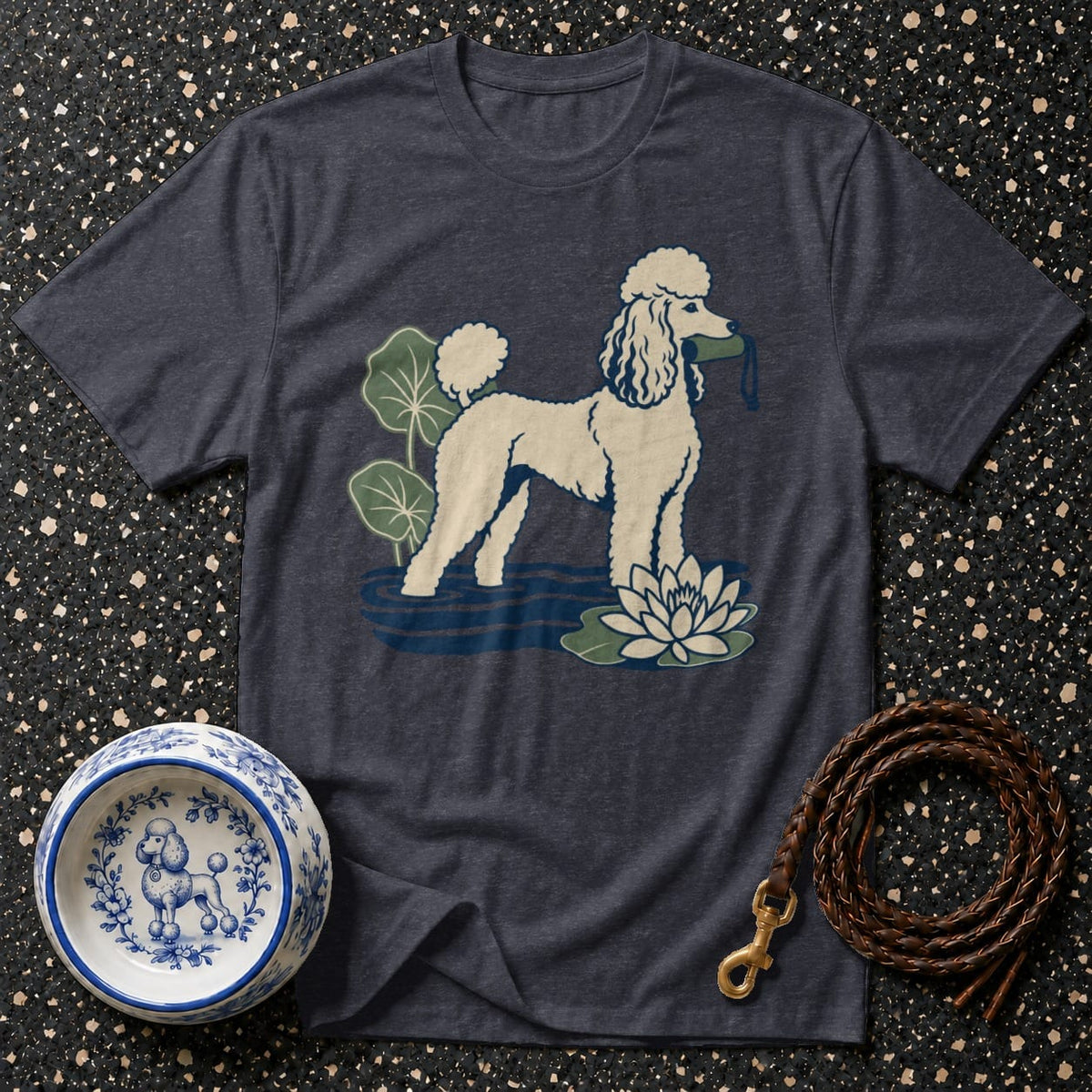 T-shirt Vintage Water Poodle T-Shirt Poodle Zen T-Shirt | Premium Dog Apparel