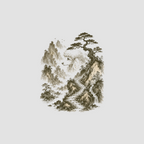 T-shirt Ethereal Poodle Mountain T-Shirt Mountain Path T-shirt | Zen Landscape Apparel