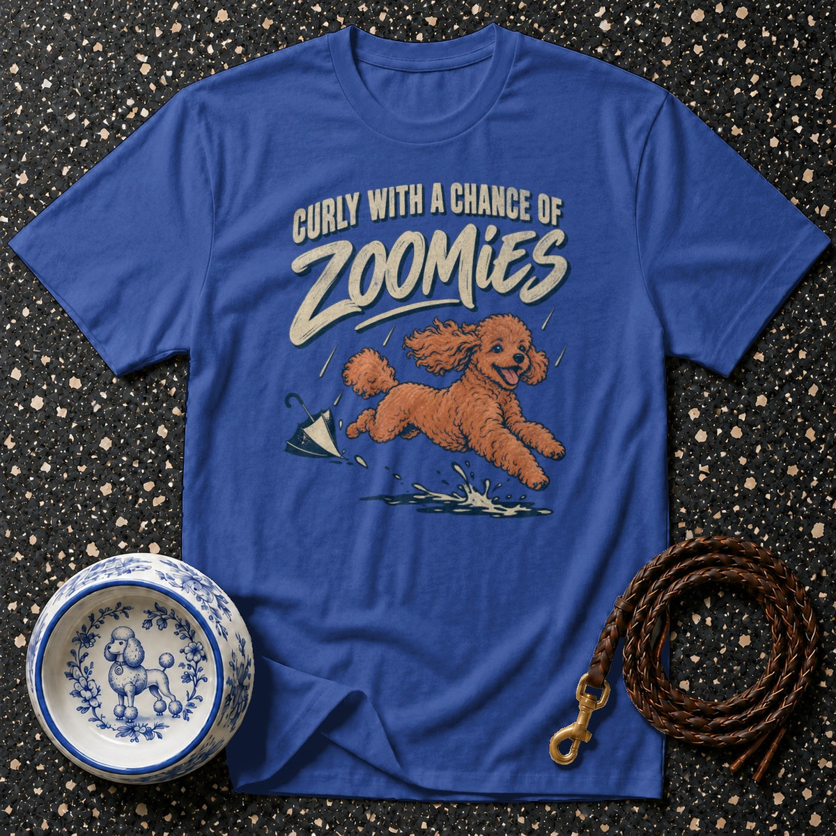 Curly Poodle Zoomies T-Shirt