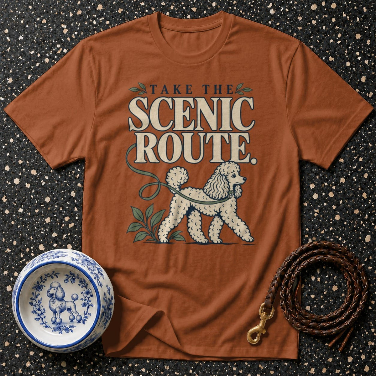 T-shirt Take The Scenic Route Poodle T-Shirt Take the Scenic Route Poodle T-Shirt | Premium Apparel