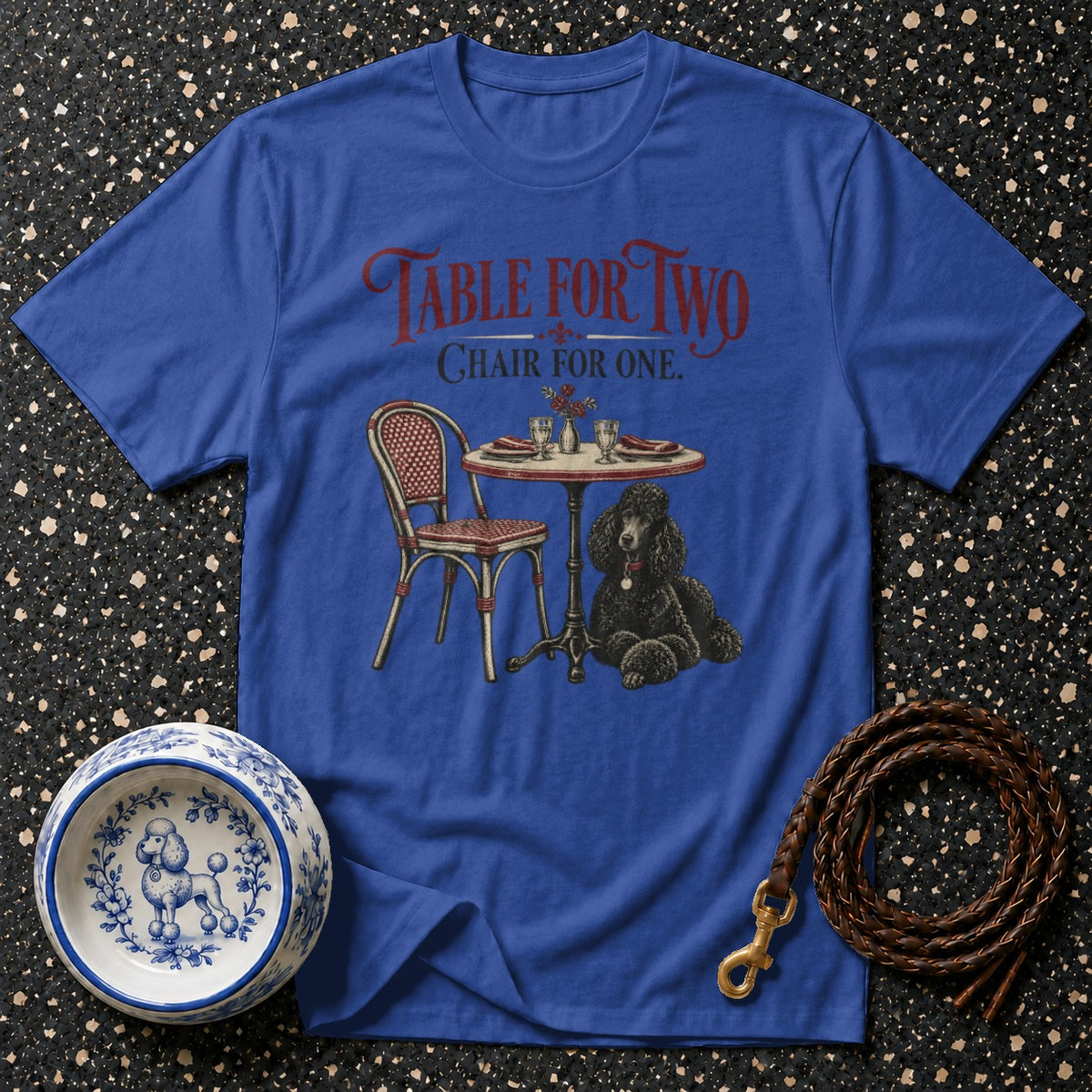 Table For Two Bistro Poodle T-Shirt