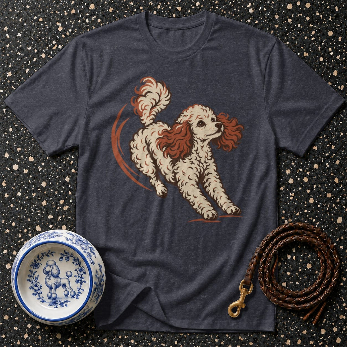T-shirt Playful Miniature Poodle T-Shirt Poodle Graphic T-Shirt | Premium Dog Apparel