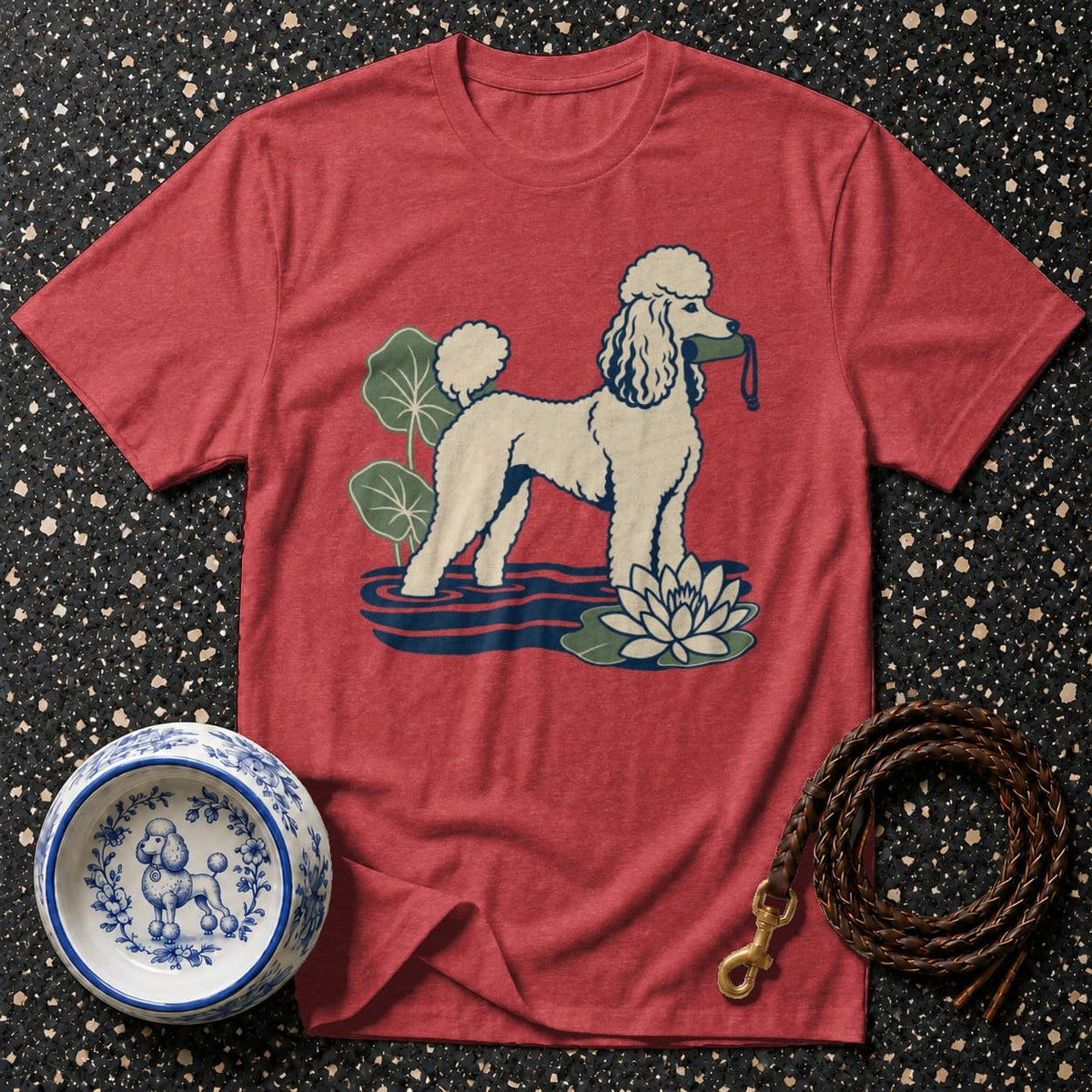 T-shirt Vintage Water Poodle T-Shirt Poodle Zen T-Shirt | Premium Dog Apparel