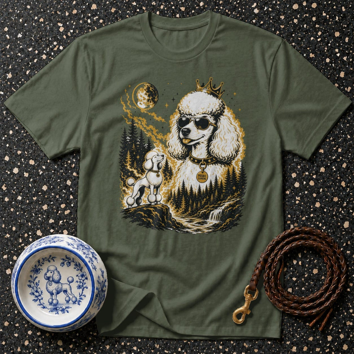 T-shirt Poodle Supreme Moon T-Shirt Poodle Supreme T-Shirt | Regal Canine Apparel