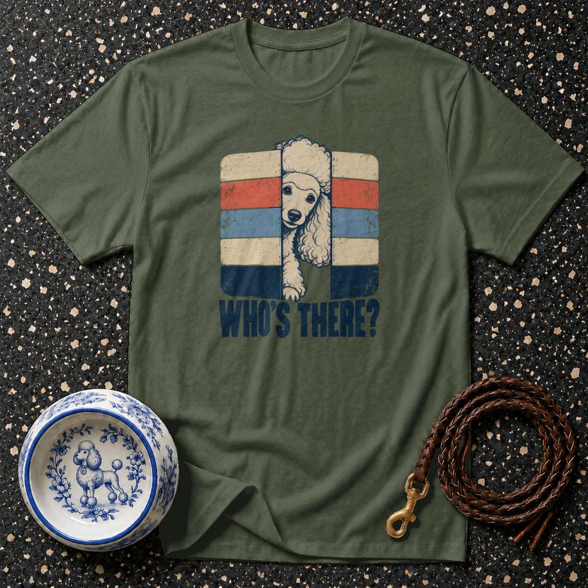 Retro Peeking Poodle T-Shirt