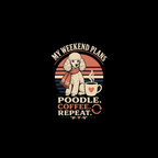 T-shirt Poodle Coffee Weekend T-Shirt Poodle Coffee Repeat T-Shirt | Pet Lover Apparel