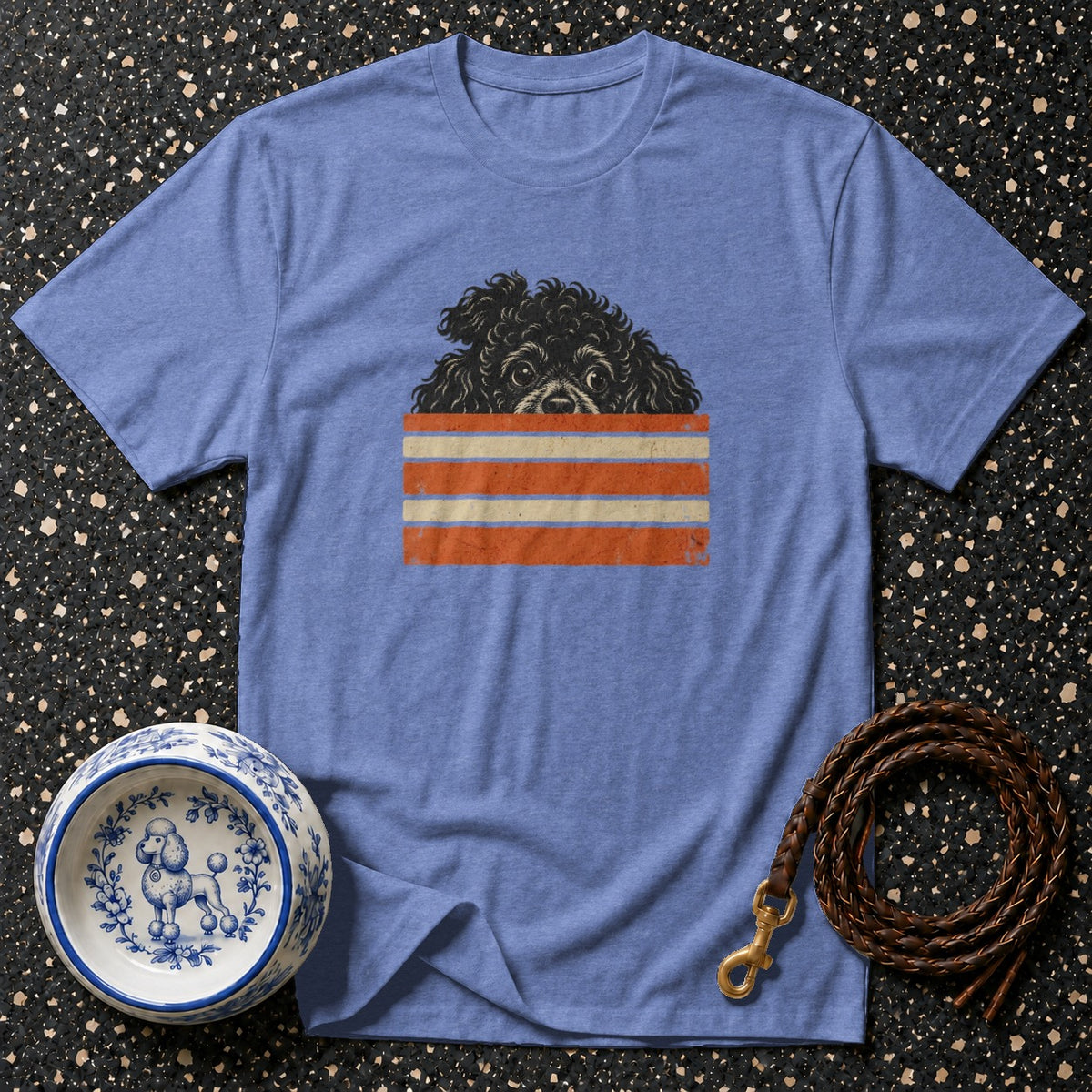 Retro Peeking Poodle T-Shirt