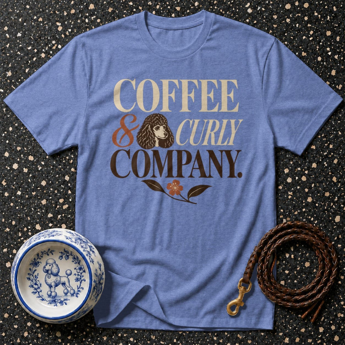 T-shirt Coffee & Curly Company T-Shirt Coffee & Curly T-Shirt | Poodle Lover Gift