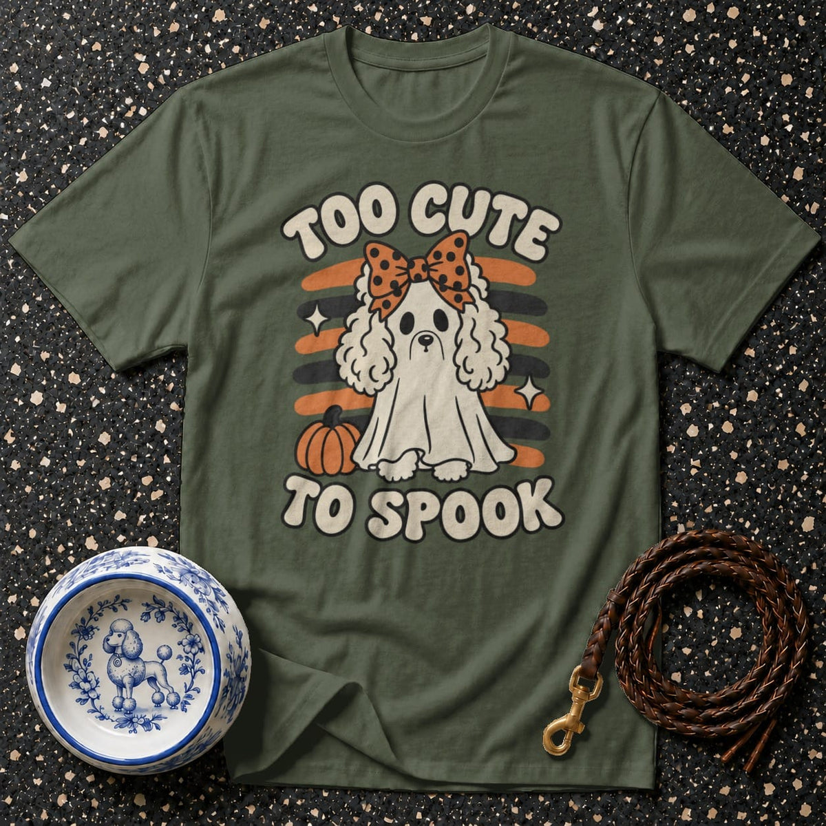 T-shirt Too Cute To Spook Poodle T-Shirt Too Cute To Spook Dog Ghost T-Shirt | Premium Apparel