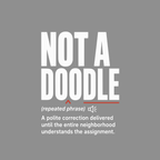 Not a Doodle Signature Poodle Statement Tee Not a Doodle T-Shirt | Poodle Dog Lover Gift