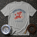 Grey t-shirt with "Poodle Athletics" and a running poodle graphic.