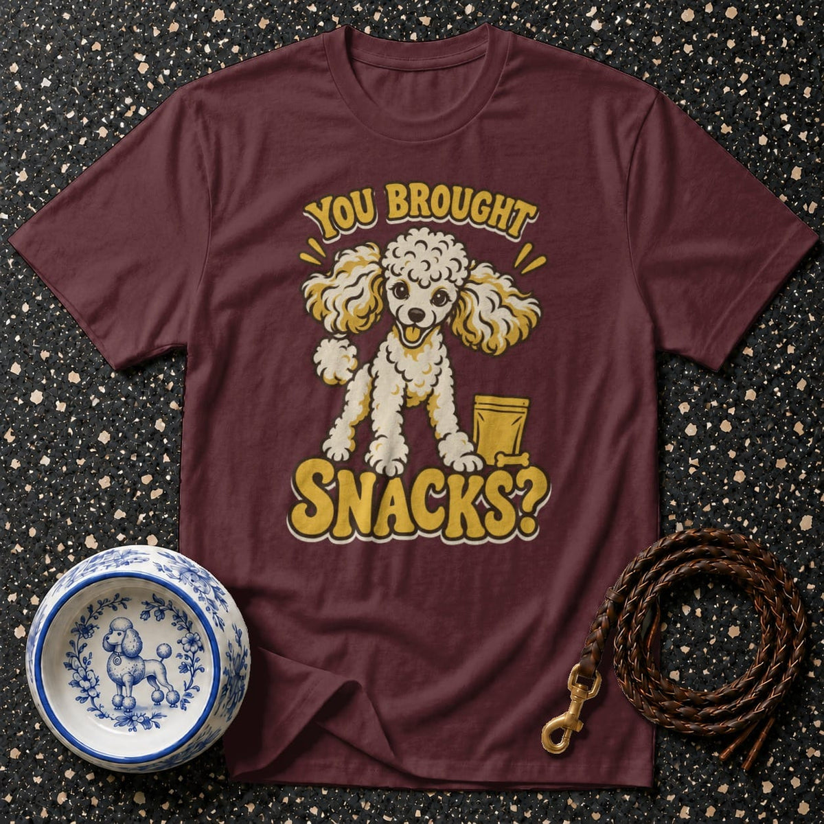 T-shirt Retro Poodle Snacks T-Shirt You Brought Snacks? Poodle T-Shirt | Premium Dog Apparel