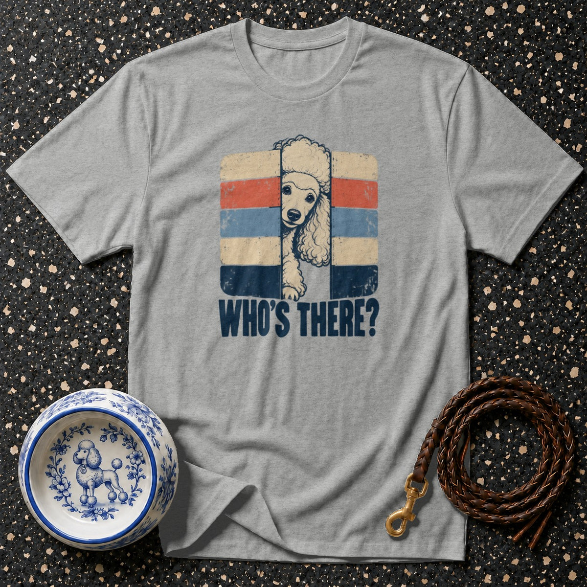 Retro Peeking Poodle T-Shirt