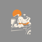Poodle Drive Vintage Sunset T-Shirt Poodle Convertible T-Shirt | Premium Dog Lover Apparel