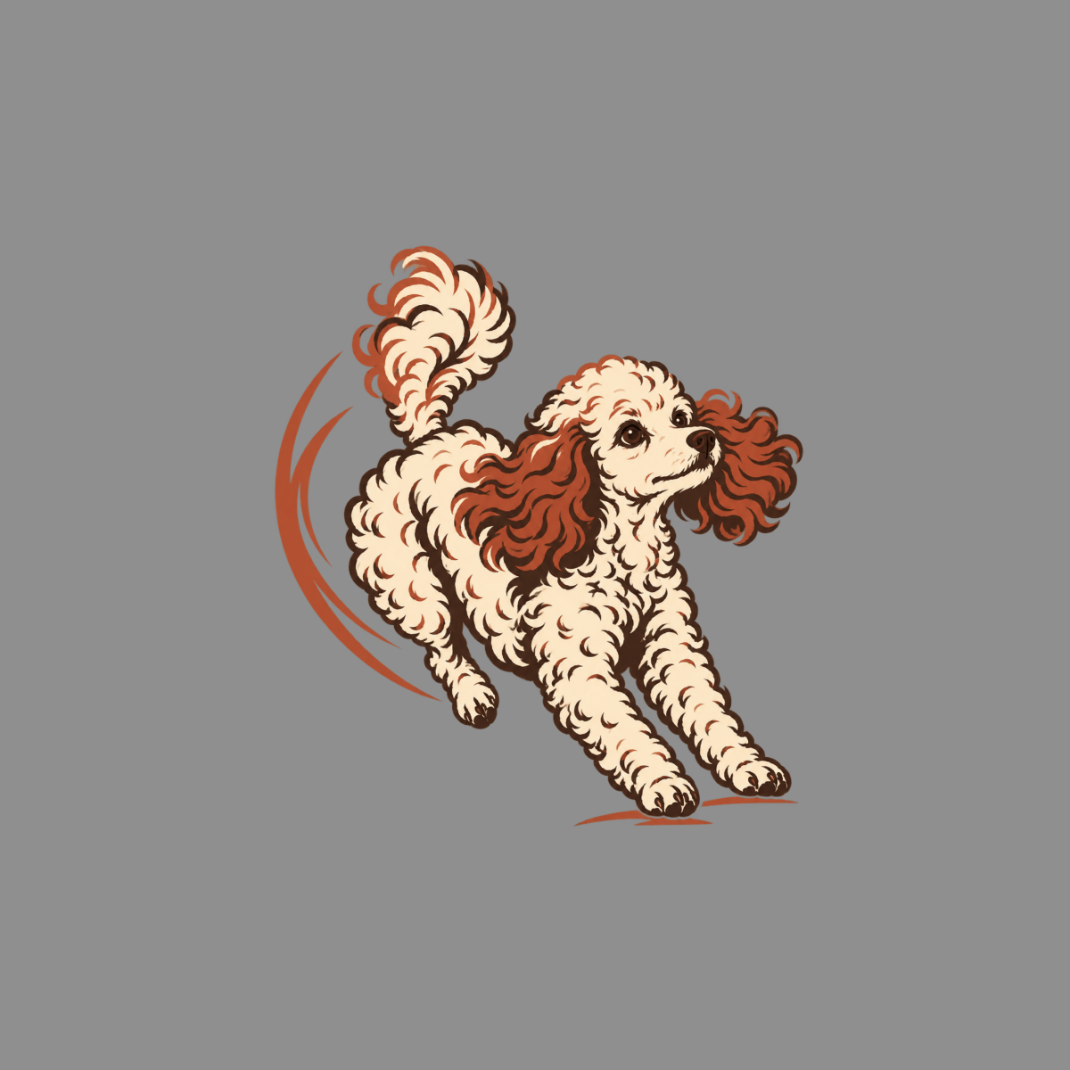 T-shirt Playful Miniature Poodle T-Shirt Poodle Graphic T-Shirt | Premium Dog Apparel