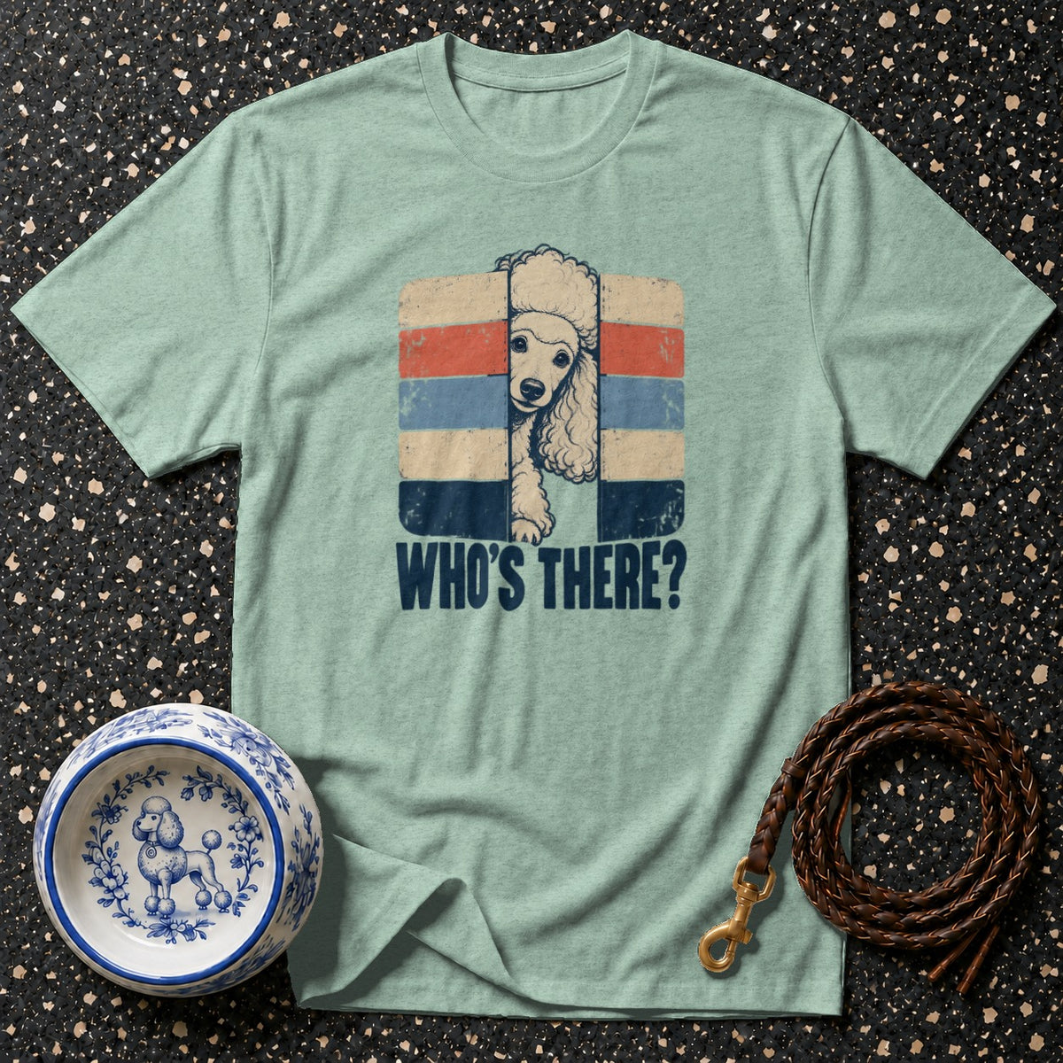 Retro Peeking Poodle T-Shirt