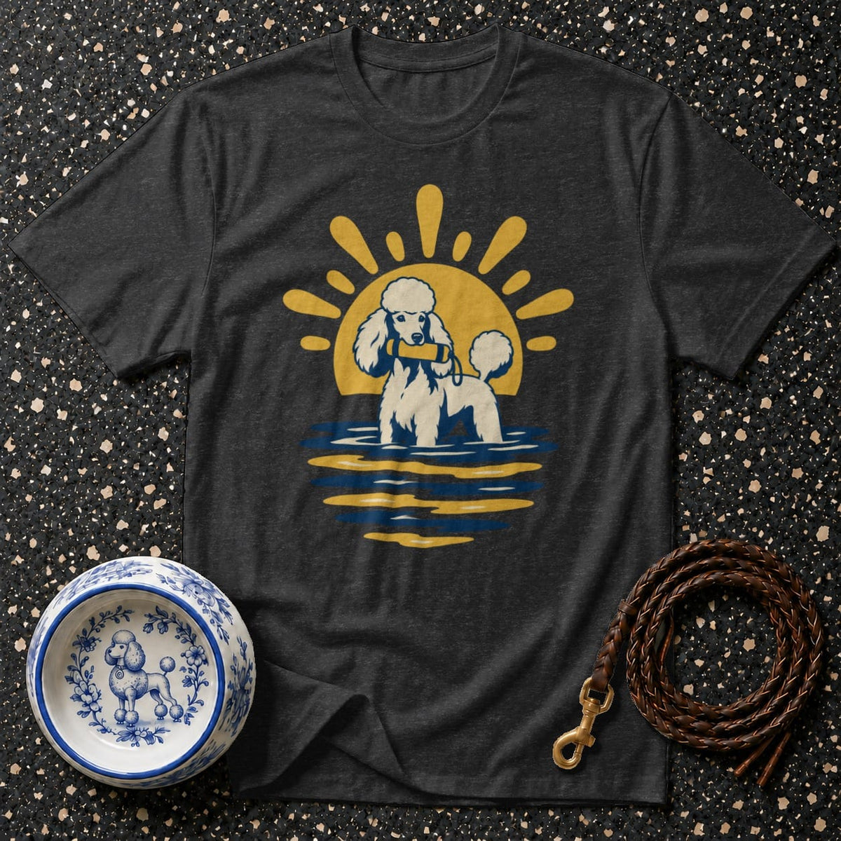 T-shirt Golden Hour Poodle T-Shirt Poodle Sunset T-Shirt | Cool Dog Apparel