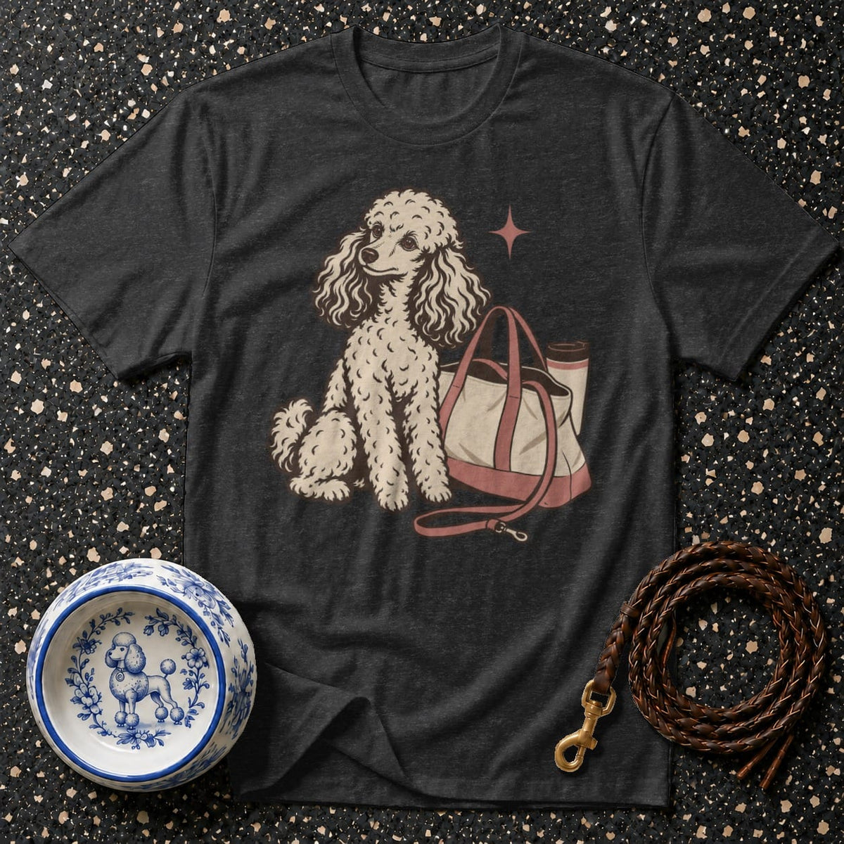 T-shirt Chic Poodle Outing T-Shirt Poodle Lover T-Shirt | Adorable Dog Graphic Tee