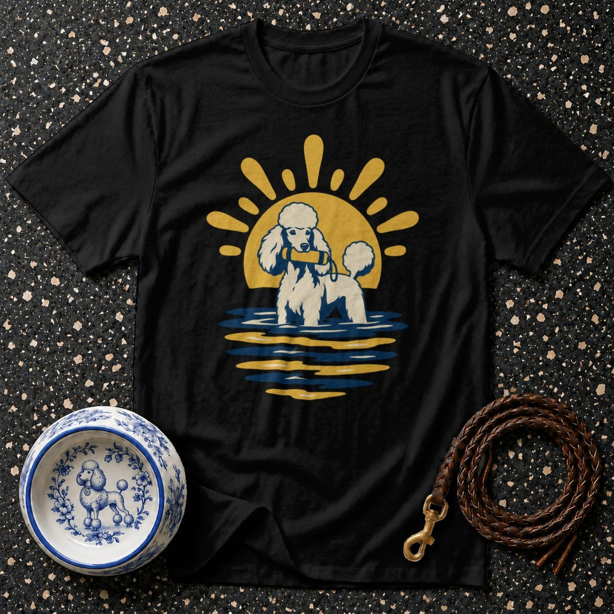 T-shirt Golden Hour Poodle T-Shirt Poodle Sunset T-Shirt | Cool Dog Apparel