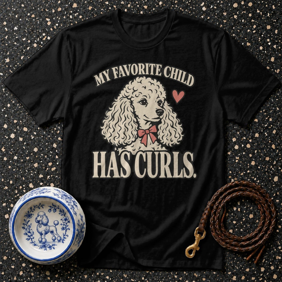 T-shirt Favorite Child Poodle T-Shirt My Favorite Child Has Curls Poodle T-Shirt | Dog Lover Appar