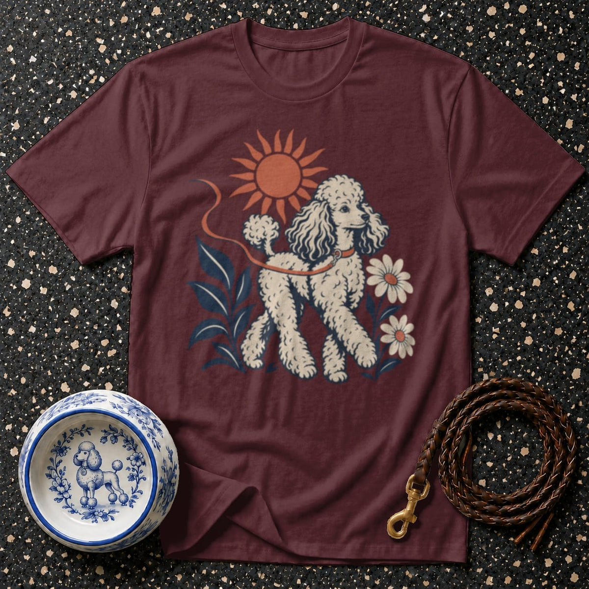 T-shirt Vintage Sunshine Poodle T-Shirt Vintage Poodle T-Shirt | Retro Dog Lover Apparel