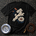 T-shirt Vintage Frolicking Poodle T-Shirt Poodle & Flowers T-Shirt | Premium Dog Apparel