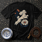 T-shirt Vintage Frolicking Poodle T-Shirt Poodle & Flowers T-Shirt | Premium Dog Apparel
