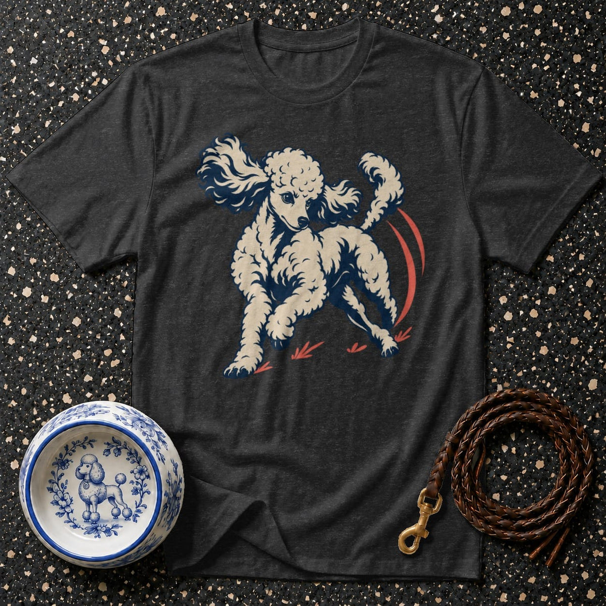 T-shirt Vintage Playful Poodle T-Shirt Vintage Poodle T-Shirt | Retro Dog Lover Apparel