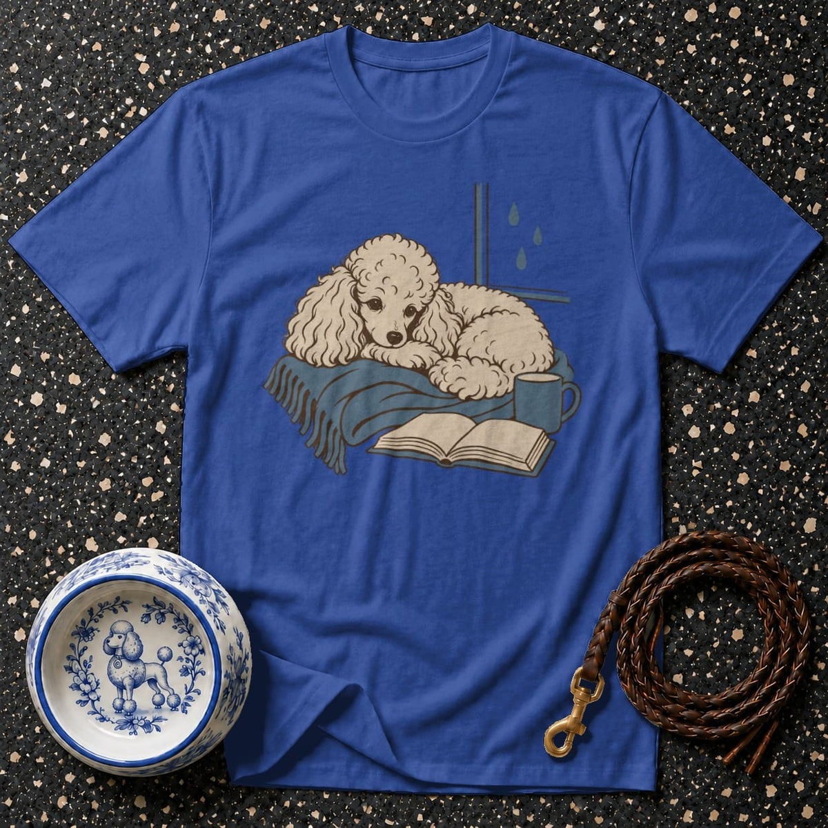 T-shirt Cozy Rainy Day Poodle T-Shirt Cozy Poodle T-Shirt | Cozy Dog Lover Apparel